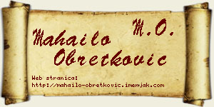 Mahailo Obretković vizit kartica